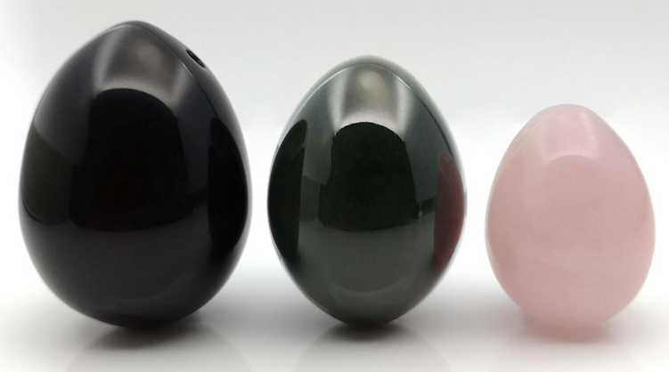 œufs Yoni non troués - obsidienne- jade néphrite - quartz rose - Confiando - oser être soi 